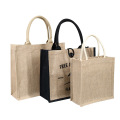 Professional Manufacturer Supplier Eco Friendly Printed Reusable Burlap Jute Tote Bag Custom